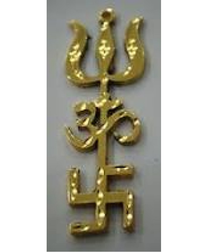 Om Swastik Trishul Big (Pair)